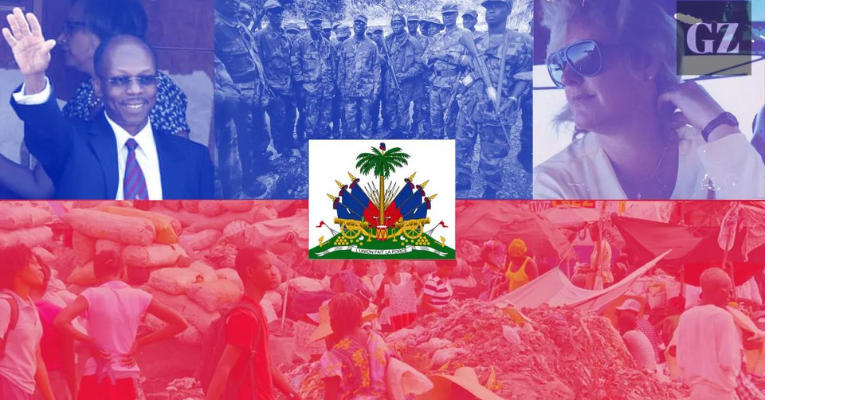 Haitian flag collage