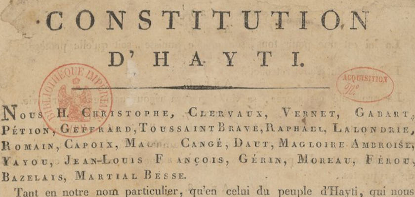Original Haitian constitution