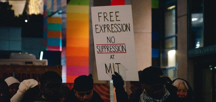 MIT Protest Sign