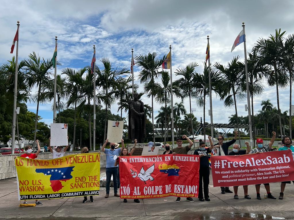 Miami Defenders of Twice US Kidnapped Venezuelan Ambassador, Alex Saab, Rally for his Release