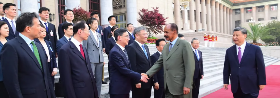 Eritrean President Isaias Afwerki in China