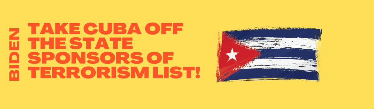 Activists Demand the US Take Cuba #OffTheList of "State Sponsors of Terrorism"