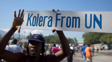 Protest against the U.N. mission in Port-au-Prince, Haiti