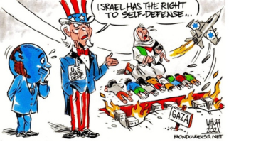 Mondoweiss political cartoon