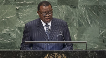 President Hage G. Geingob of the Republic of Namibia addresses the seventy-third session of the United Nations General Assembly.