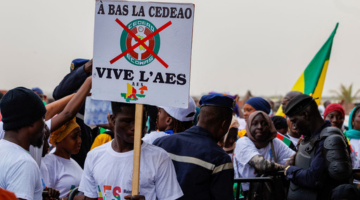 Protester in support of the Alliance of Sahelian States