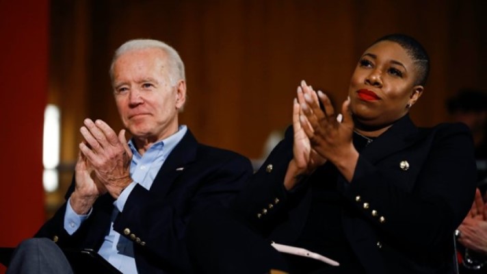 Joe Biden and Symone Sanders Townsend