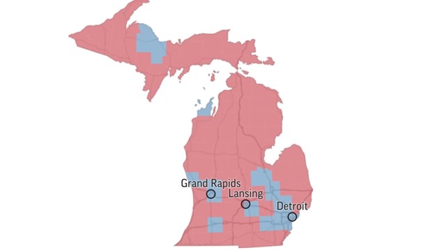 Map of Michigan