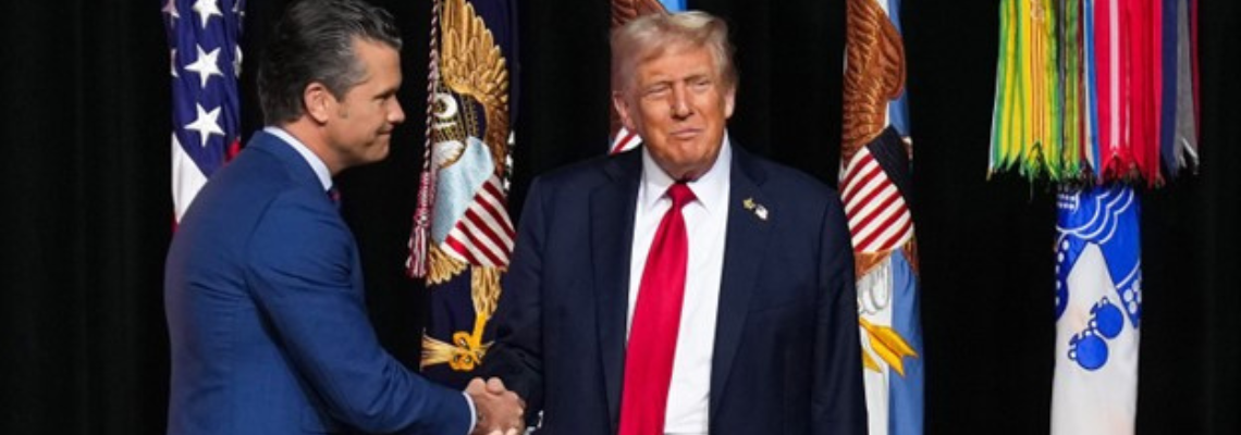Pete Hegseth and Donald Trump