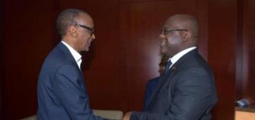 Paul Kagame and His House Negro, Félix Tshisekedi -- Photo: DR Congo Félix Tshisekedi