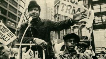 Fred Hampton speaking at a rally