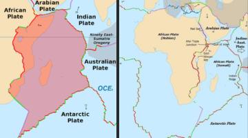 Maps of tectonic plates in around Africa